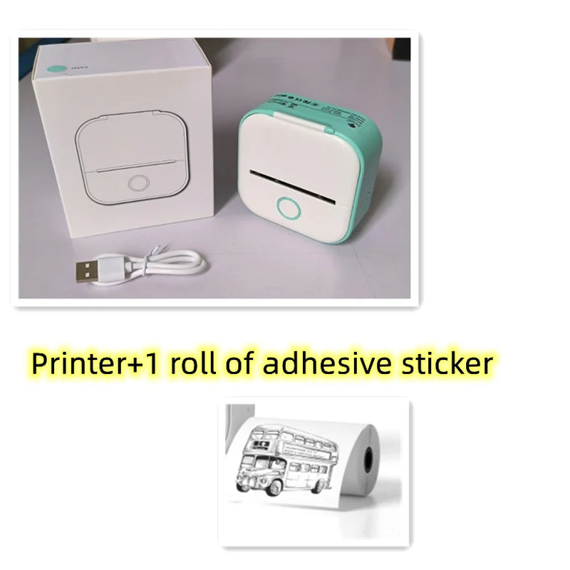 Portable Mini Thermal Label Printer – Wireless Bluetooth Label & Photo Printer for Home, Office, and Students