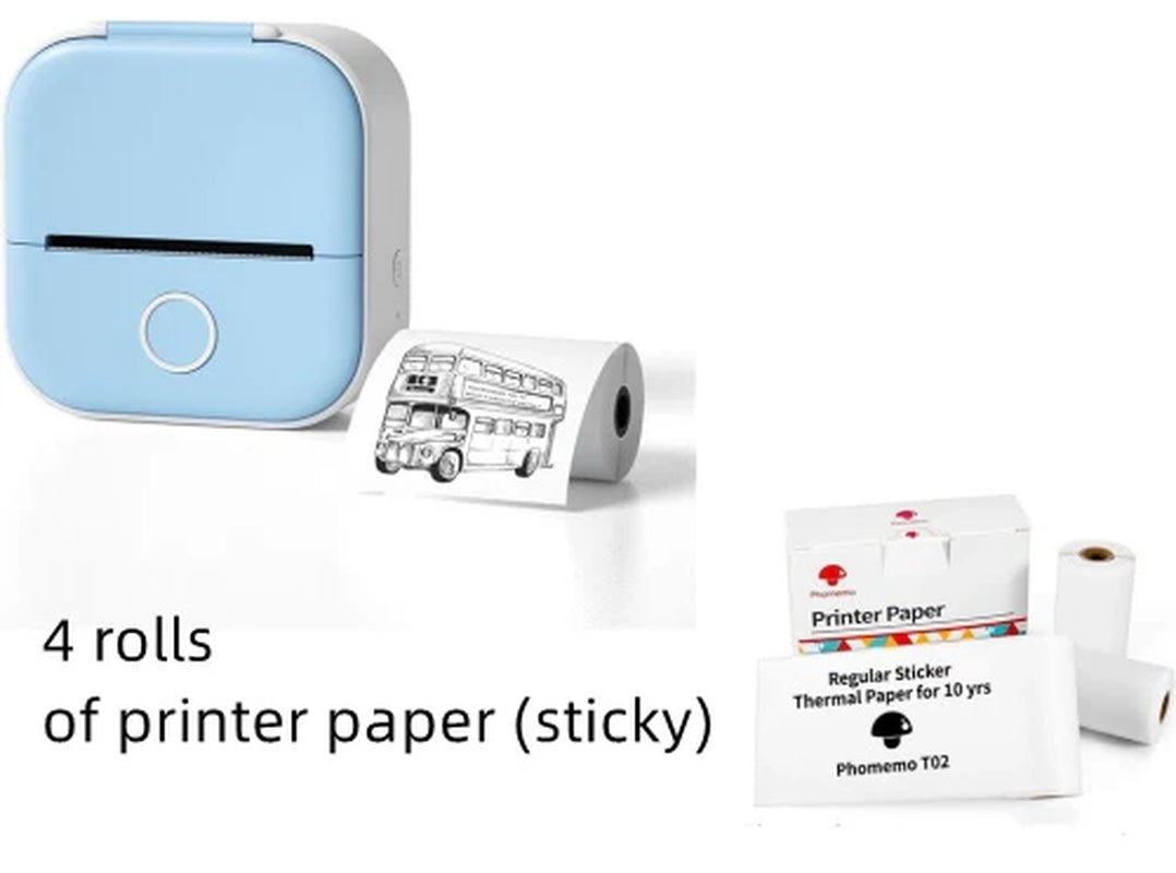 Portable Mini Thermal Label Printer – Wireless Bluetooth Label & Photo Printer for Home, Office, and Students