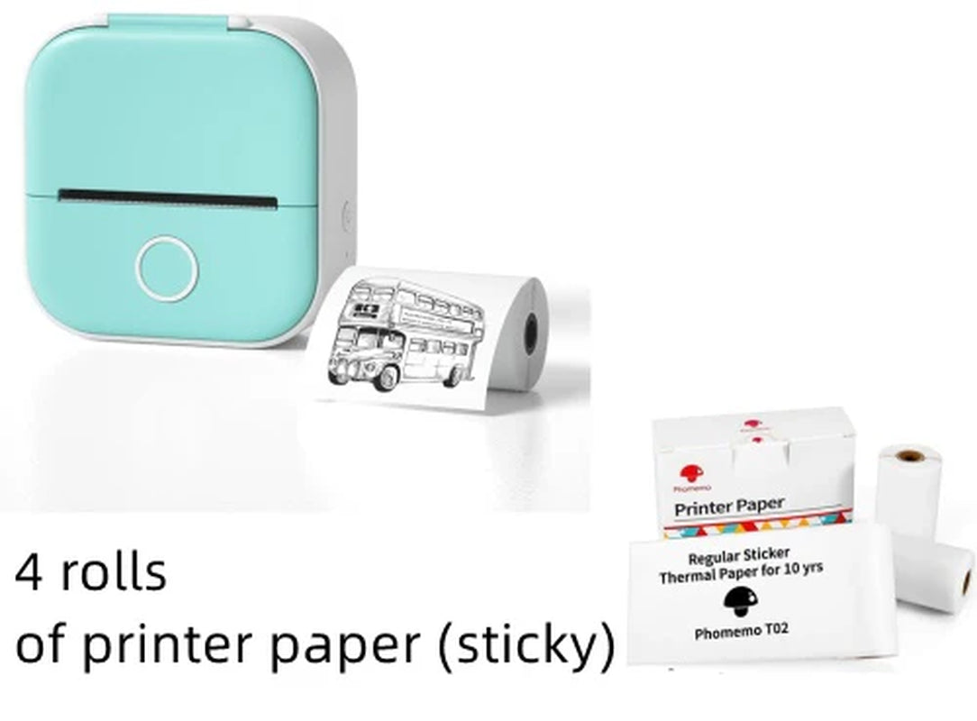 Portable Mini Thermal Label Printer – Wireless Bluetooth Label & Photo Printer for Home, Office, and Students