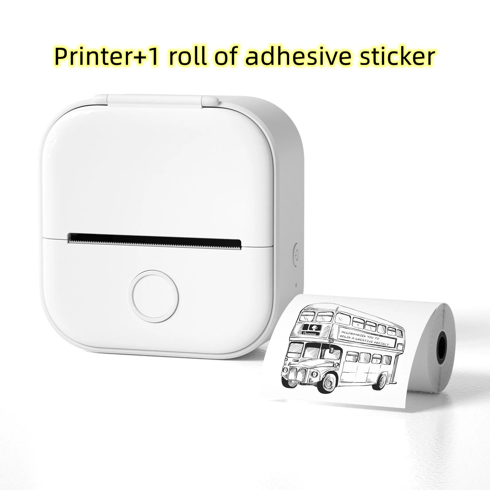 Portable Mini Thermal Label Printer – Wireless Bluetooth Label & Photo Printer for Home, Office, and Students